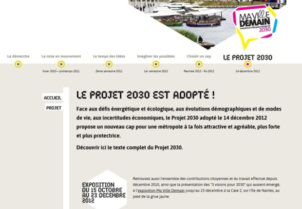 NANTES MA VILLE DEMAIN : PROJET 2030 VALIDE!