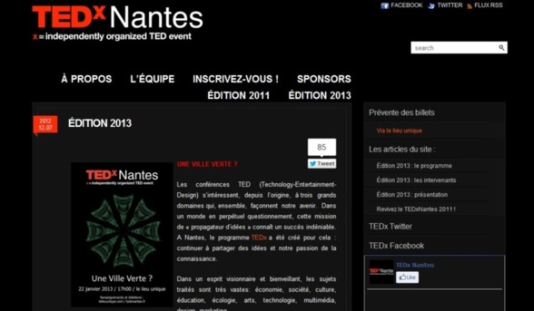 TEDx NANTES CONFERENCES :UNE VILLE VERTE?