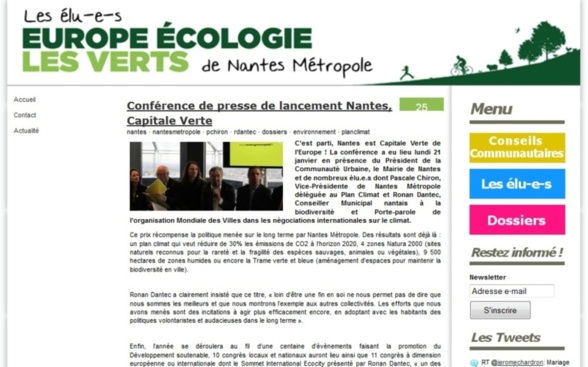 NANTES CAPITALE VERTE :LA CONF. DE PRESSE DU 21 janvier 2013