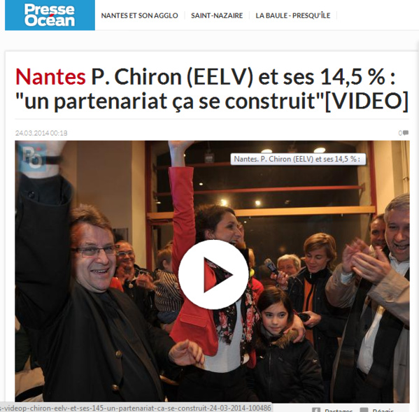 NANTES 1er Tour des Municipales. La liste de Pascale Chiron a réussi son challenge