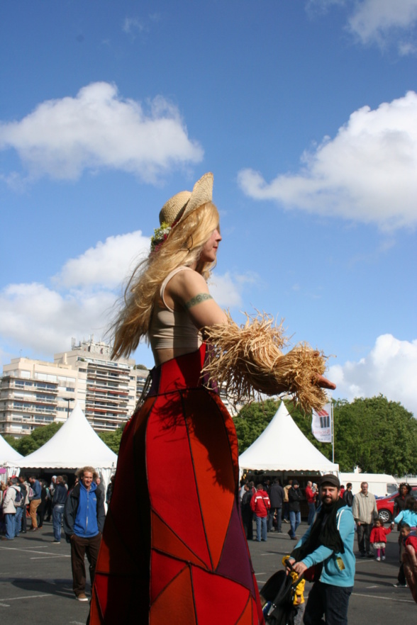 Festival Histoire d'Avenir : vue échassière Place de la Petite Hollande