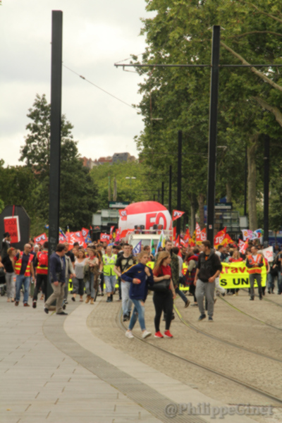 11ème manifestation Loi Travail à Nantes le 28 juin