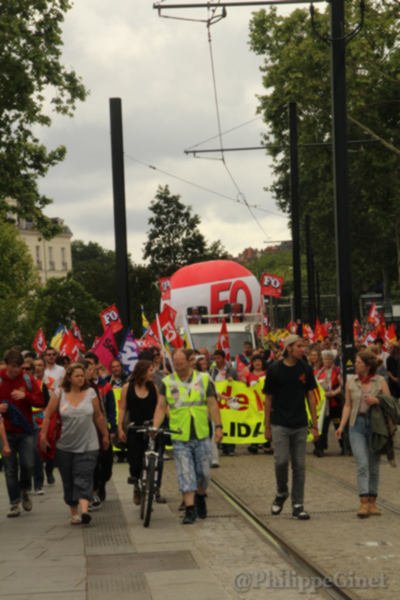11ème manifestation Loi Travail à Nantes le 28 juin