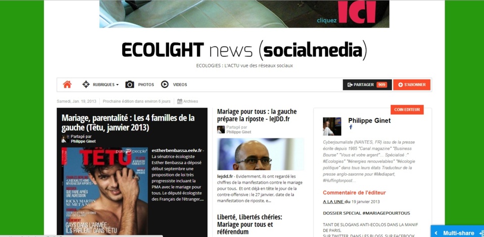 LIEN ECOLIGHTnews en cliquant sur photo