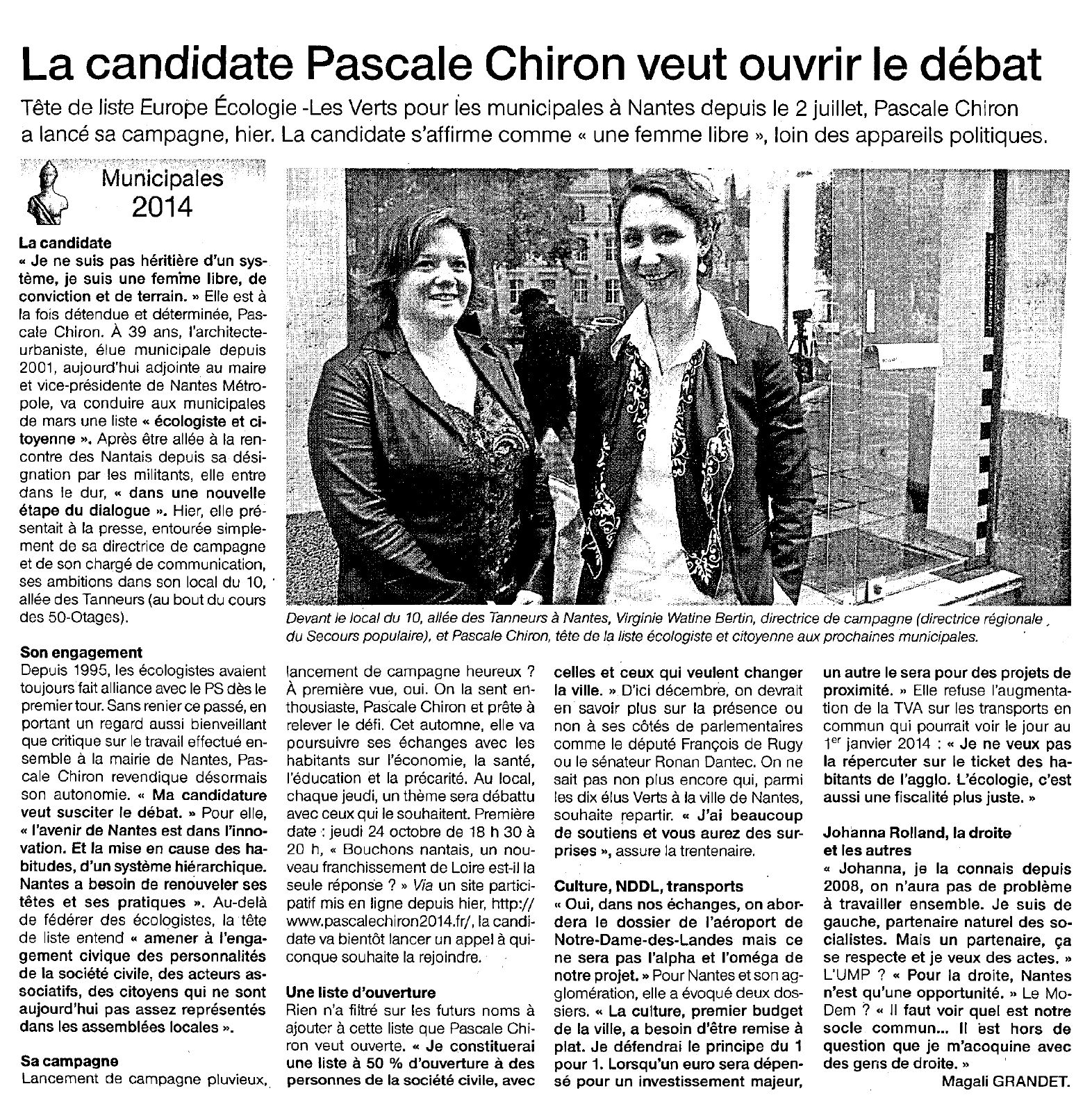 EELV/ Nantes municipales 2014, c'est parti!