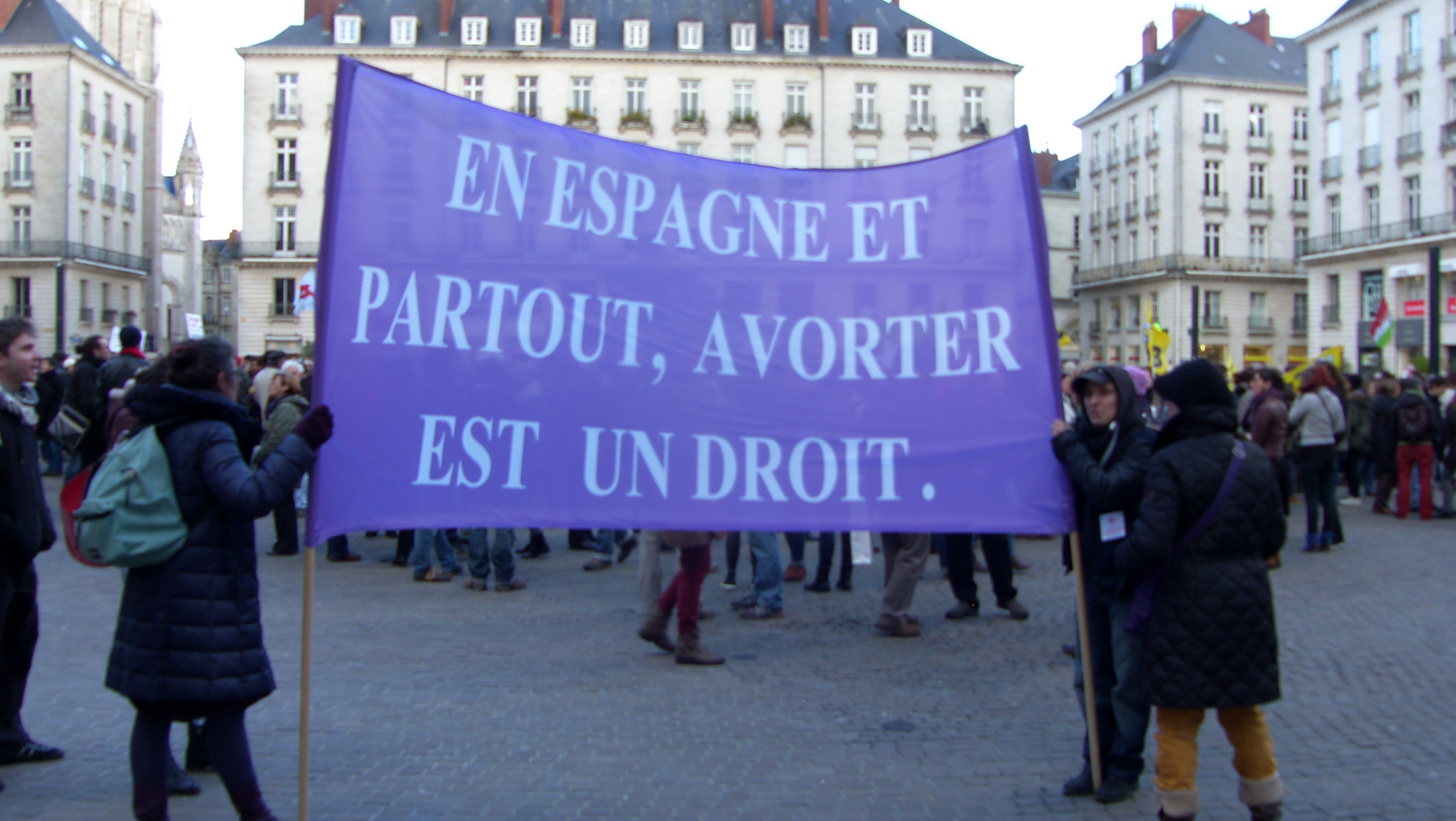 NANTES : Manifestation unitaire pour la défense de l'avortement. 01 02 2014 NANTES : Manifestation unitaire pour la défense de l'avortement. 01 02 2014