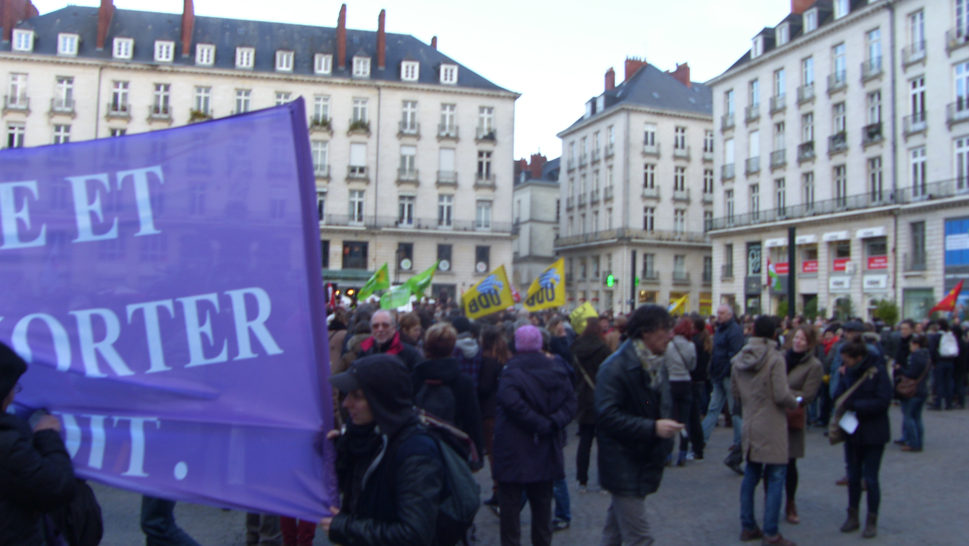 NANTES : Manifestation unitaire pour la défense de l'avortement. 01 02 2014