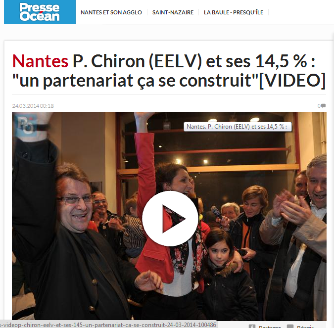 NANTES 1er Tour des Municipales. La liste de Pascale Chiron a réussi son challenge