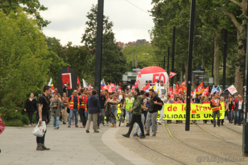 11ème manifestation Loi Travail à Nantes le 28 juin 11ème manifestation Loi Travail à Nantes le 28 juin