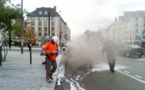 NANTES : INCENDIE "POWER FLOWERS" EN CENTRE VILLE