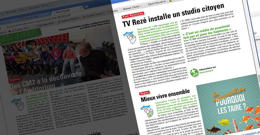 Le studio TV dans le Rezé Mag de mars