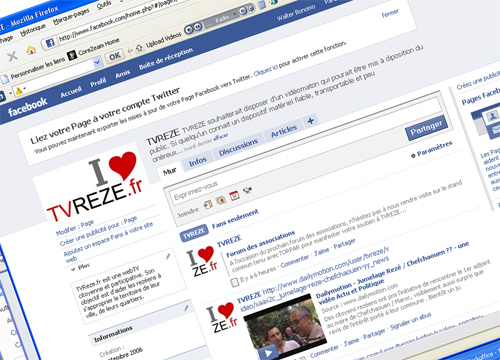 Intégrez le "groupe des fans" de TVREZE sur votre site Intégrez le "groupe des fans" de TVREZE sur votre site