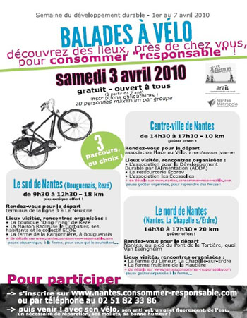 Balades à vélo pour découvrir le consommer responsable Balades à vélo pour découvrir le consommer responsable
