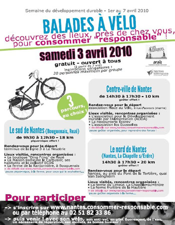 Balades à vélo pour découvrir le consommer responsable