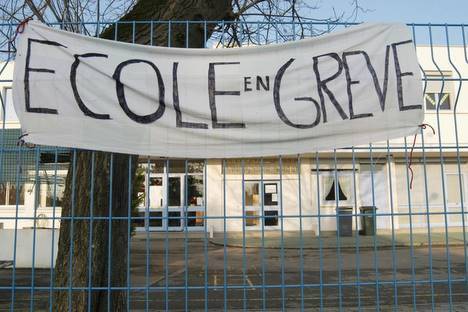 Grève dans les écoles le 14 octobre