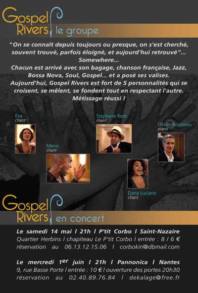 Concert des Gospel Rivers, ce soir 1 juin au Pannonica