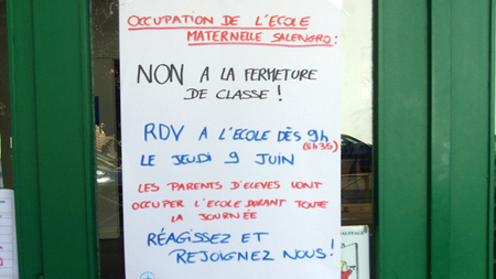 Grève dans les écoles les 9 et 10 juin