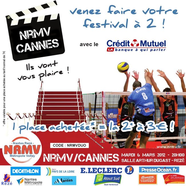 NRMV / Cannes, le mardi 6 mars NRMV / Cannes, le mardi 6 mars