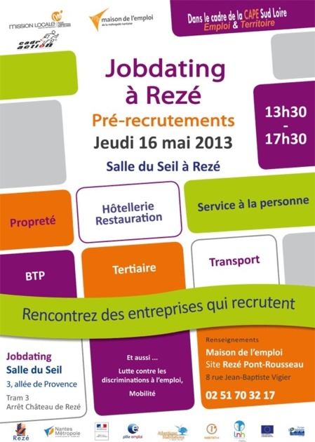 Jobdating à Rezé Jobdating à Rezé