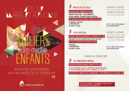 Atelier vidéo pour les enfants vacances de la Toussaint Atelier vidéo pour les enfants vacances de la Toussaint