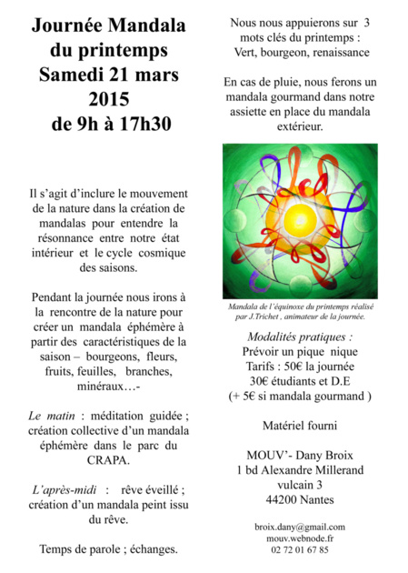 Journée Mandala du Printemps 2015