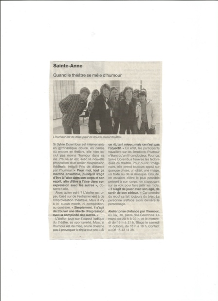 Mini-stages "Mouvement Bien-être" et "Prise de distance par l'humour et le jeu théâtral" Mini-stages "Mouvement Bien-être" et "Prise de distance par l'humour et le jeu théâtral"