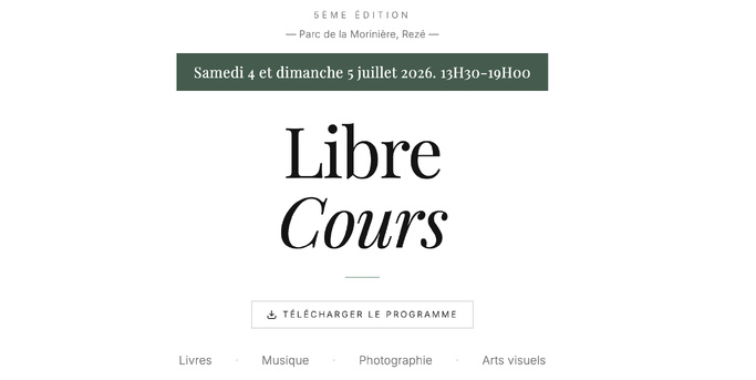 Découvrez le programme de Libre cours 2026 Découvrez le programme de Libre cours 2026