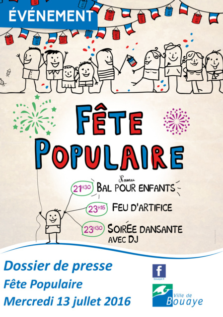 Fête populaire du 13 juillet à Bouaye : un bal pour enfants