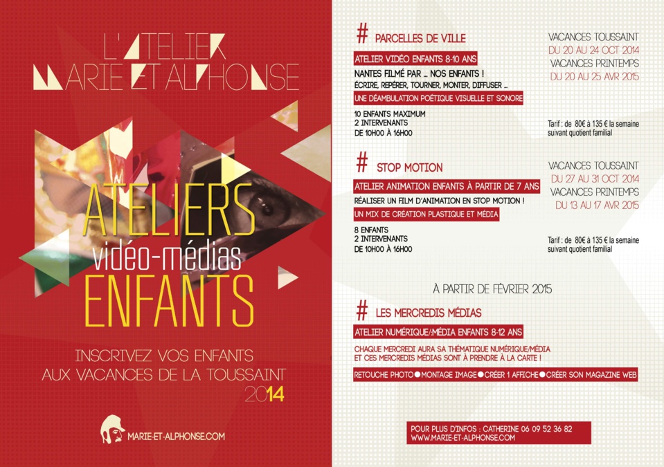 Atelier vidéo pour les enfants vacances de la Toussaint